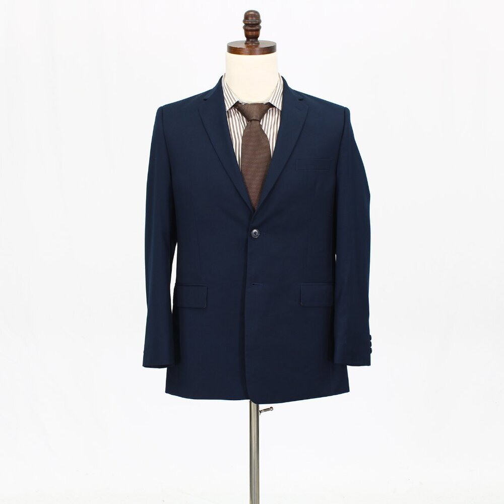 Andrew Marc 36R Navy Solid 2-Button Sport Coat Blazer Jacket G841